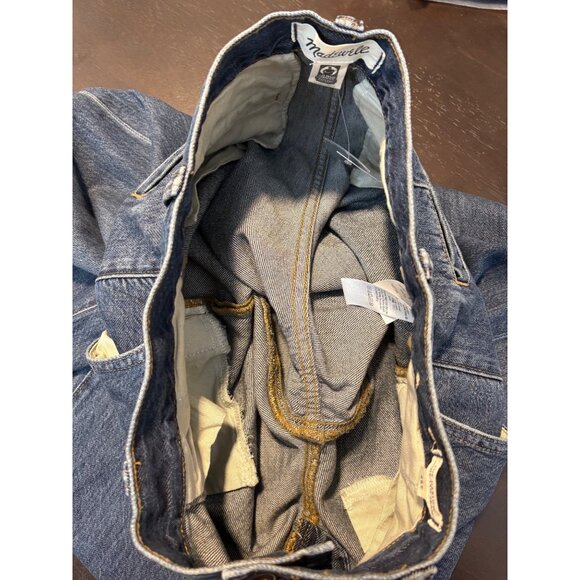 NEW Madewell Wide-Leg Harlow Airy Denim High-Rise Relaxed Dark Jeans 26 Tall - Picture 13 of 16